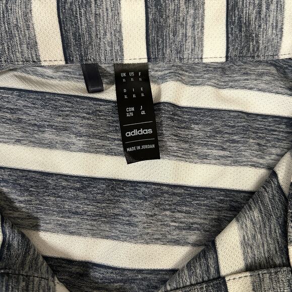 Fresno State Bulldogs Golf Polo Size XL Striped Adidas Embroidered Short Sleeve - Picture 5 of 6